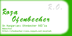 roza ofenbecher business card